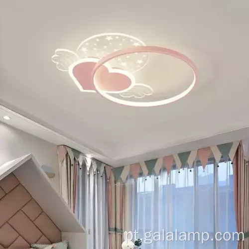 Decoração de casa moderna: luz de teto led rosa elegante